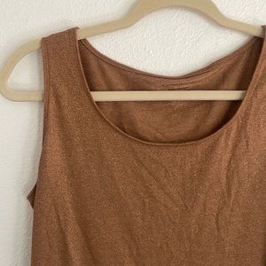 Tan Shimmery Tank Top